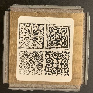 Stampendous Tiled Quad Cube Rubber Stamp