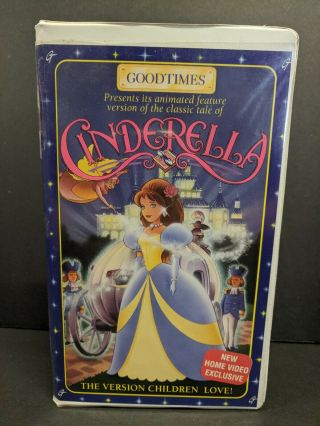Cinderella Vhs Goodtimes Version,  Rare,  Animated,  1994