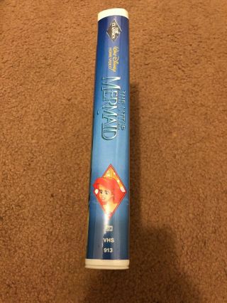 Disney - The Little Mermaid (Black Diamond Edition) VHS Rare Paper Label 2