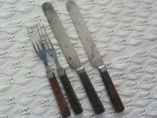 Antique Lamson & Goodnow Mfg Co S.  Falls Dinner Knives And Forks