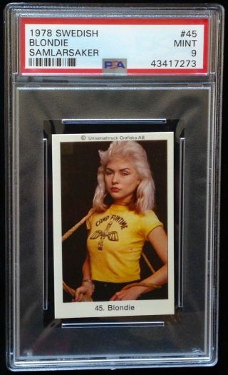 Blondie Debbie Harry 1978 Swedish Samlarsaker 45 Psa 9 Pop 1 Highest Rare Hof