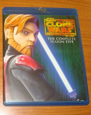 Star Wars The Clone Wars The Complete Season 5 Five Blu - Ray Rare Oop