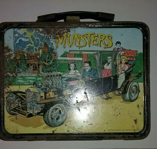 Vintage Rare,  1965 The Munsters Metal Lunch Box,  No Thermos