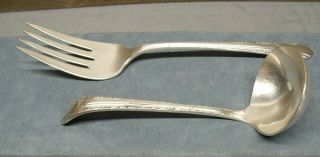 Vintage Wm Rogers Is Silver Plate Meat Fork And Serving Ladle Set