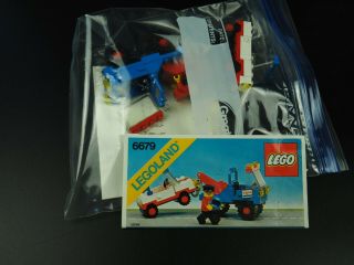Lego 6679 Exxon Tow Truck And Car 1980 With Instructions Incomplete