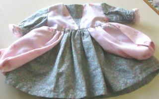 Vintage Doll Dress Homemade For 14 To 15 