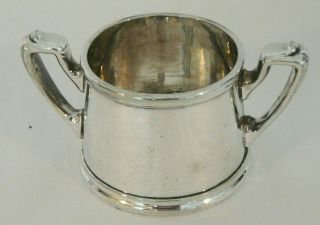 Antique International Silver Co.  Silver Soldered Handled Sugar Bowl 5oz