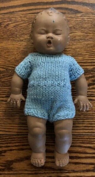 Vintage Squeaky Dree - Me - Dee The Sun Rubber Co.  U.  S.  A Rubber Boy Baby Doll