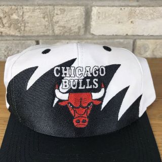 Vintage Rare Chicago Bulls Logo 7 Sharktooth Snapback Hat Cap 90s Jordan Splash 2
