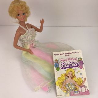 Mattel Barbie 1980 Vintage Happy Birthday Barbie Doll 1922 W/ Booklet
