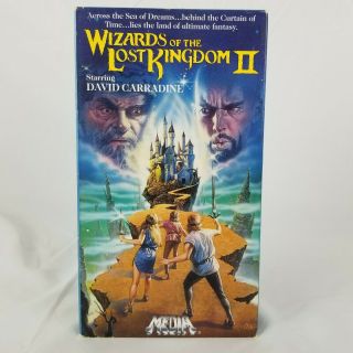 Wizards Of The Lost Kingdom Ii Vhs David Carradine Media Video Treasures Rare