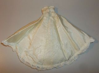 Barbie Doll Clothes - Vintage White Wedding Dress with Lace 2
