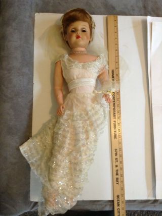 Vintage Toy Bride Doll 1950 