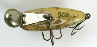 JC Higgins Paw Paw Lippy Joe Vintage Tack Eye Wood Fishing Lure,  Rough 3