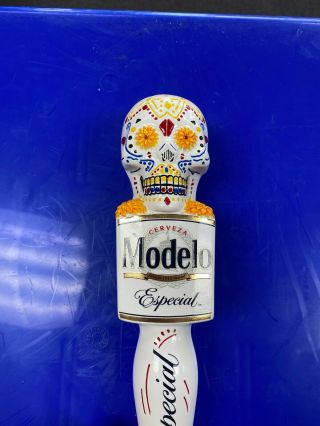 Rare Modelo Especial Skull Tap Handle _day Of The Dead_cerveza_beer