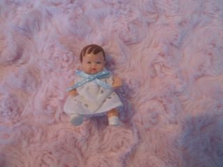 Vintage Shackman Girl Baby Doll 3 " Shackman Jointed Dollhouse Rubber