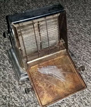 Rare 1920 ' s Vintage General Electric GE Spider Web Metal Toaster Made in USA 2
