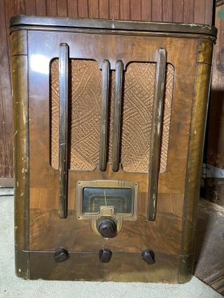 Vintage Rca Tube Radio & Record Player - Model 5u - Rare Am & Shortwave