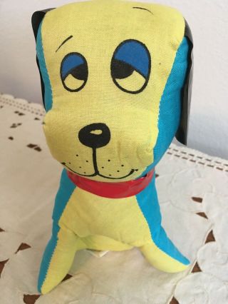 Vtg Superior Toy & Novelty Carnival Fair Prize Dog Plush Stuffed Animal Blue