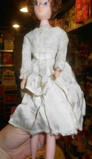 Vintage Barbie Clone Fab - Lu White Wedding Lace Dress White Party Dress