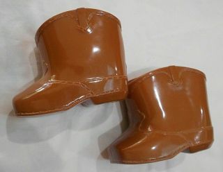 Vintage Cabbage Patch Doll Shoes Cowboy Cowgirl Boots Western Brown