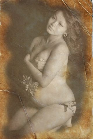 Risqe Pinup Girl Sexy Vintage Antique Retro Rare Woman Photo 4x6 I