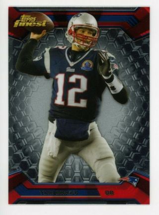 2013 Topps Finest Tom Brady Rare Base Football Card 40 England Patriots