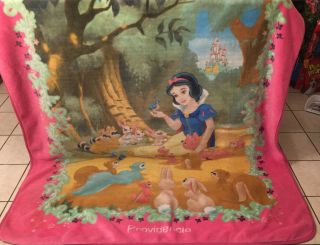Vguc - Rare - Ehtf - Vintage - 90”x 66” Disney Providencia Blanket Snow White