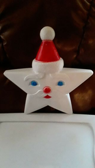 Vintage Santa Star Plastic Blowmold Blow Mold Christmas Union Products (rare)