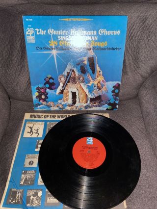 Rare The Gunter Kallmann Chorus Sings Songs In German 28 Christmas Vinyl Lp - Nm