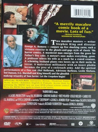 Creepshow Movie (DVD) George A Romero & Stephen King 1982 Rare Film 3