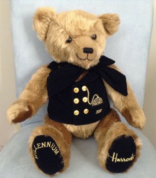 Vintage Harrods Knightsbridge Millennium 2000 Bear 18 " Teddy Bear Cute
