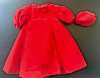 Vintage Barbie Red Flare Coat Hat 939 1962 - 65 Near