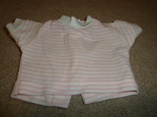 Coleco Cabbage Patch Kid Size Pink & White Striped Top Shirt