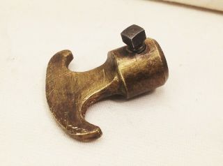 Vtg Antique Large Brass Door Thumb Turn Knob Doorknob Mortise Lock Key Latch