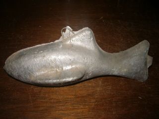 Vintage All Lead 10 1/4 Lbs.  Fish Shaped Down Rigger (downrigger) Weight