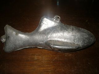 Vintage All Lead 10 1/4 lbs.  Fish Shaped Down Rigger (Downrigger) Weight 2