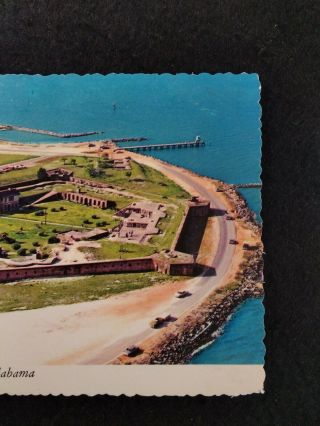 Alabama Postcard 1900s RARE Dauphin Island Fort Gaines Mobile Aerial 3