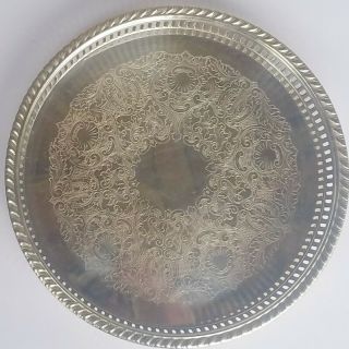 Vintage W & S Blackinton Fine Silver Plated Serving Tray 10 "