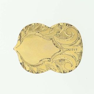 Engravable Antique Clip - Chased Ornate Lapel