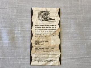 Nabisco Straight Arrow Mystic Wrist Kit w/paper/mailer/ad piece c.  1950 Rare 3