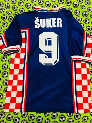 Ultra Rare Lotto Croatia Away Soccer Football World Cup 1998 Davor Suker