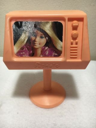 Vintage 1977 Mattel Barbie Dream House Pink Tv