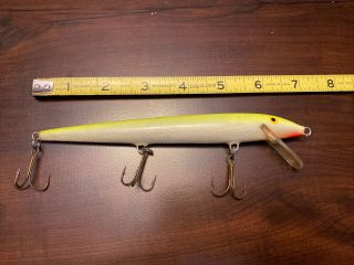 Vintage 7 Inch Rapala Floating Finland F 18 Sfc Fishing Lure Chartreuse