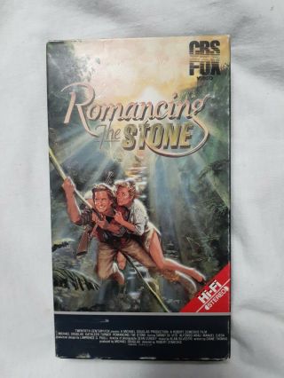 Romancing The Stone (vhs 1984) Rare Cbs/fox Red Tag (htf) Michael Douglas