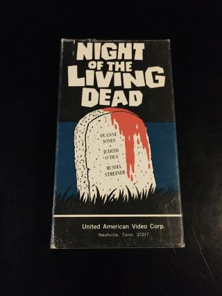 Night Of The Living Dead Vhs Rare Cult United American Video Horror Gore Vintage