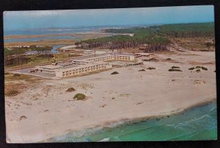 Alabama Postcard 1900s Rare Dauphin Island Mobile Beach Holiday Inn