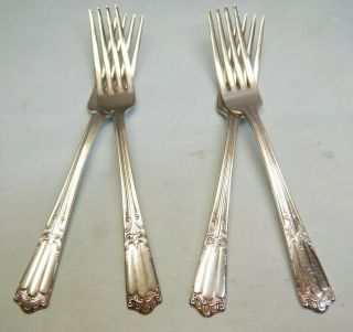 4 Lenox Dinner Forks - Elegant/classic 1933 Lenox Plate/wallace Fine