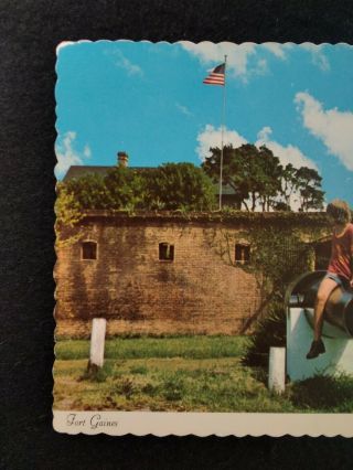 Alabama Postcard 1900s RARE Dauphin Island Fort Gaines Mobile Cannon 2