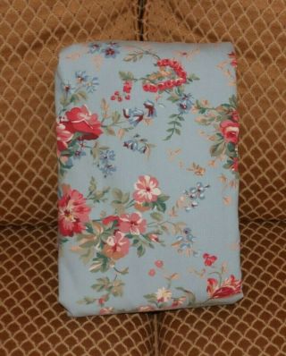 Rare Ralph Lauren Yvette King Fitted Sheet Blue Floral Cottage Rare